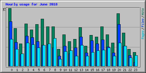 Hourly usage for June 2018